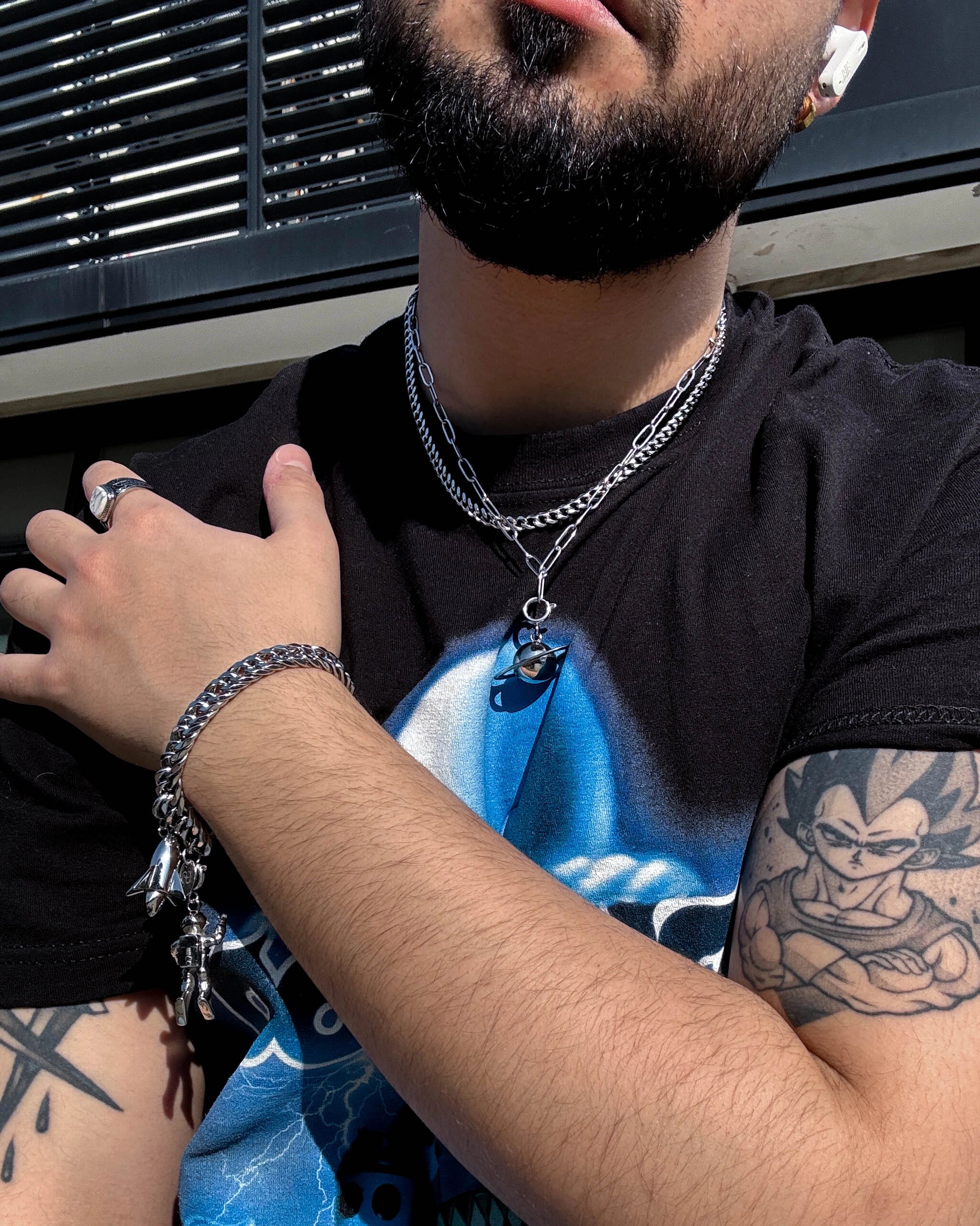 SATURN CHARM - STEEL