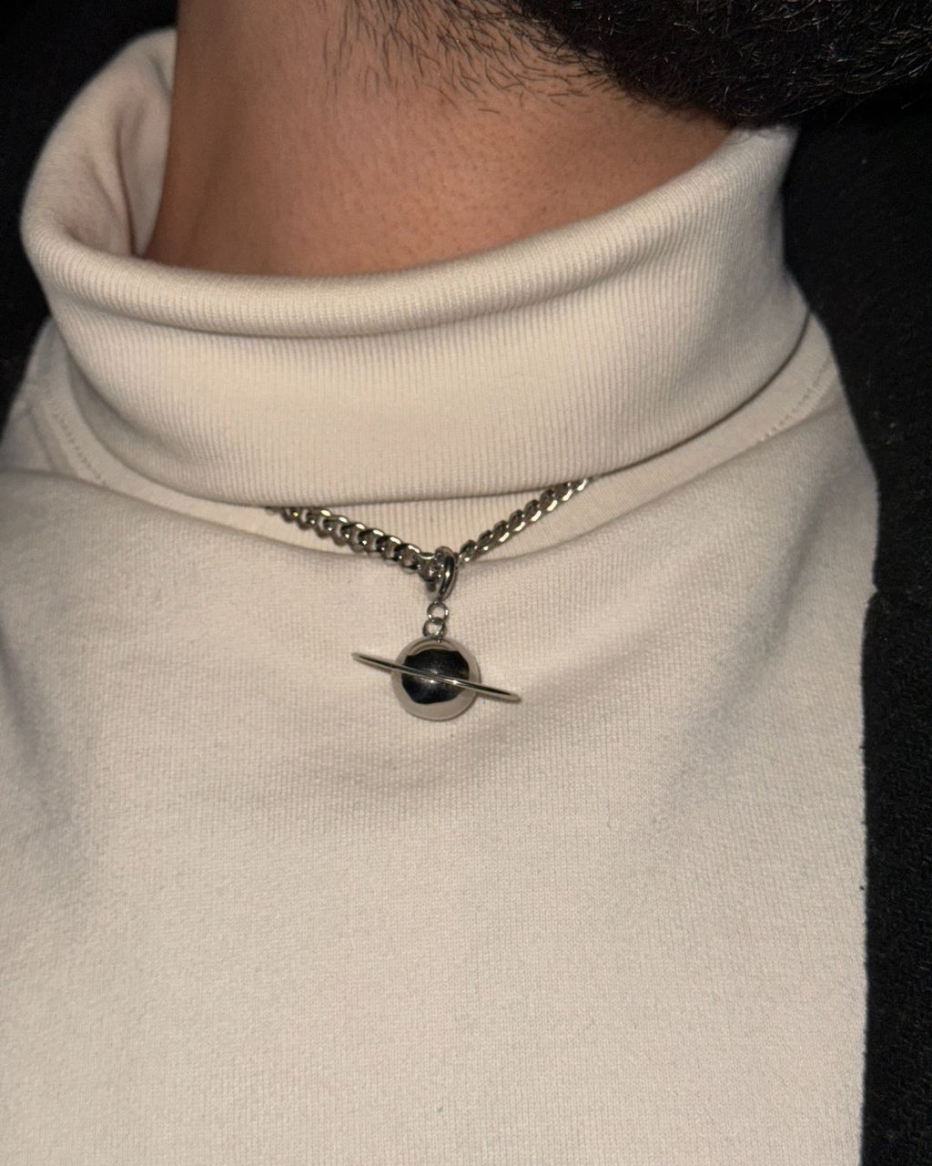 SATURN CHARM - STEEL