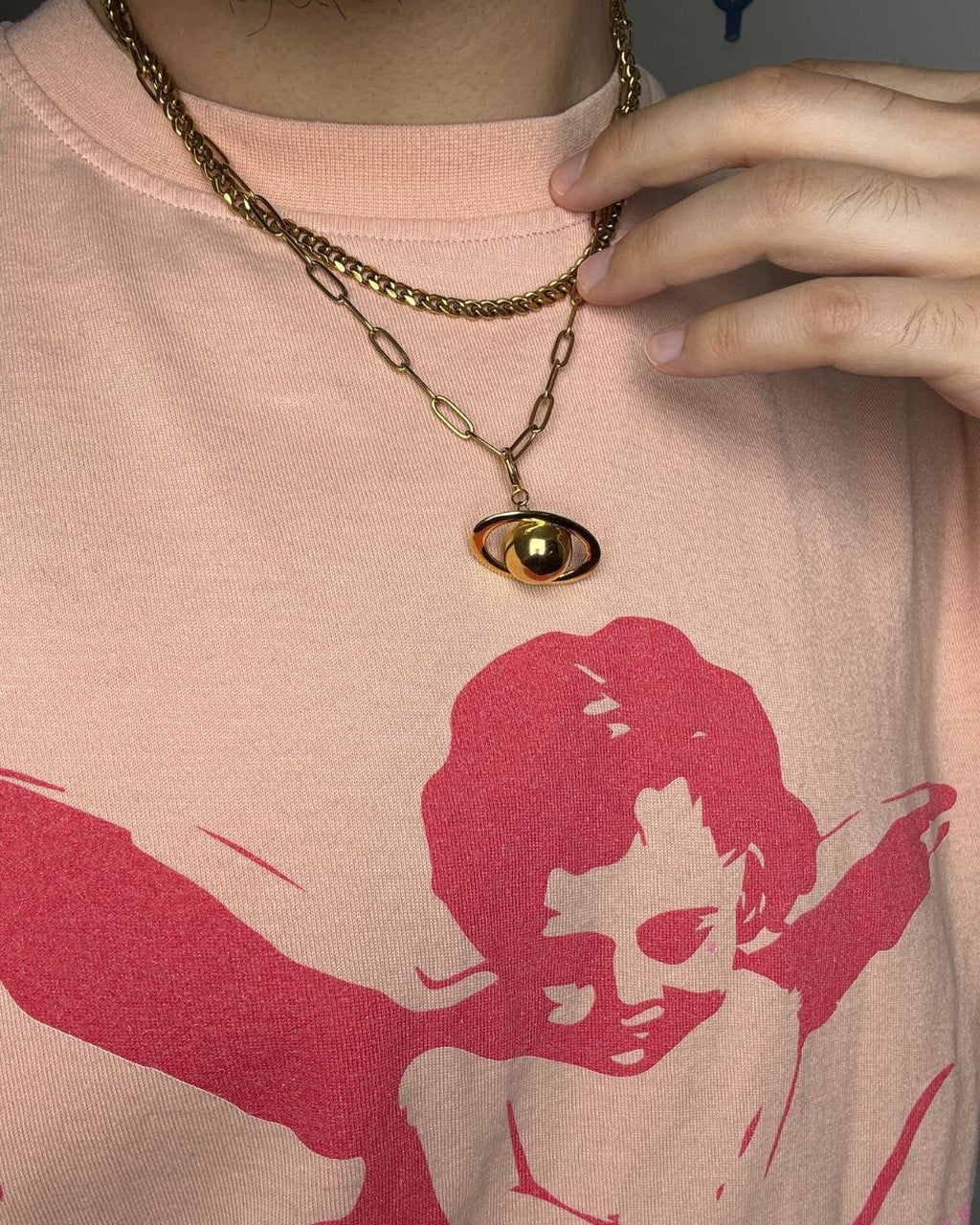 SATURN CHARM - STEEL