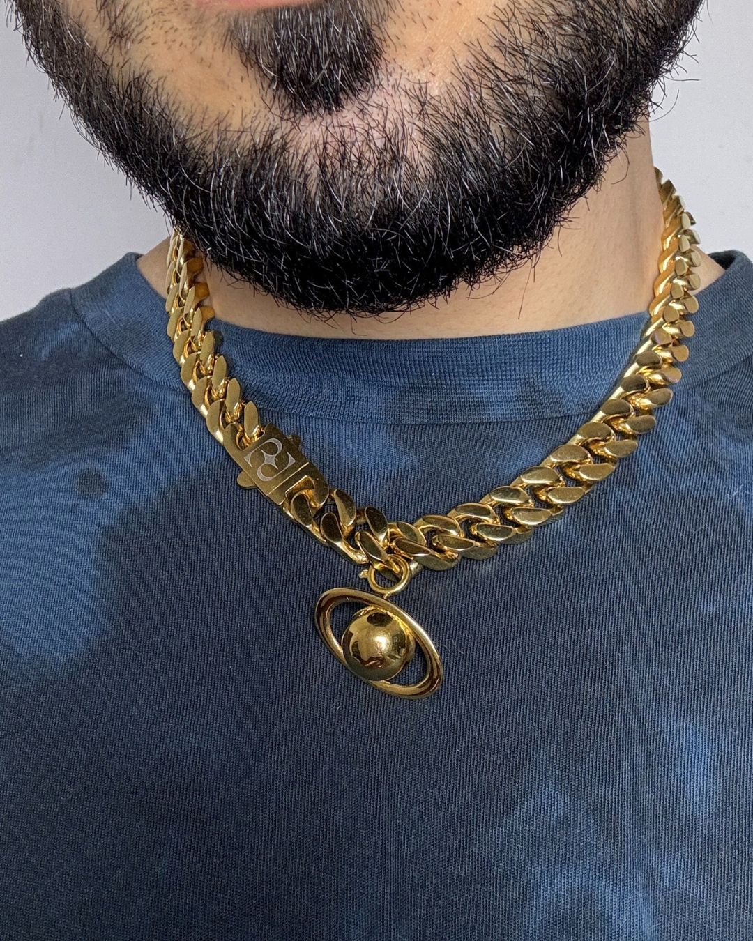 SATURN CHARM - STEEL